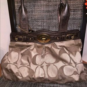 Brown C Coach Purse